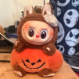 Pumpkin Labubu keychain
